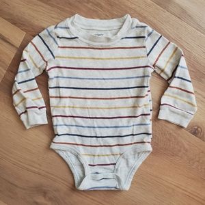 Carter's 18M Retro Stripe Long-Sleeve Bodysuit Shirt
